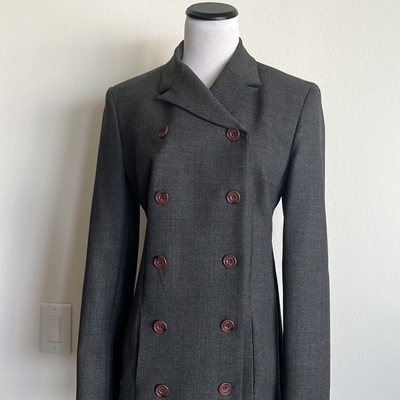 Woman’s friponne Paris jacket, blazer, double breast, gray size medium – 2 - Picture 2 of 11